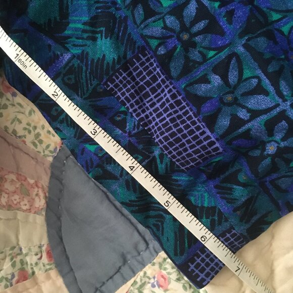 Vintage Lee Winter tropical flowy summer shorts, dark blue (Women's size XS - S) - Picture 12 of 13